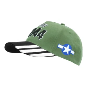 Gorra de béisbol vintage del ejército de los Estados Unidos día D 1944 aerotransportada USAAF parches de escarapela bandera - Imagen 1 de 5