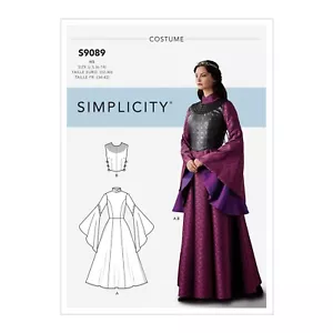 SIMPLICITY 9089 MISSES FANTASY COSTUME Sewing Pattern Sizes 6-14 & 14-22 - Picture 1 of 7