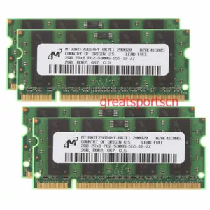Micron 8 GB 4x 2GB PC2-5300 DDR2-667MHz SODIMM Memory RAM F Lenovo ThinkPad T61 - Picture 1 of 9