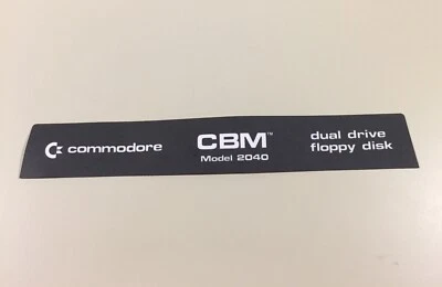 Vintage COMMODORE CBM 2040 Dual Drive Floppy Disk Decal Sticker - Image 1 of 4