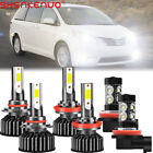 For Toyota Sienna 2011-2020 Combo Led Headlight High-Low Beam + Fog Light Bulbs