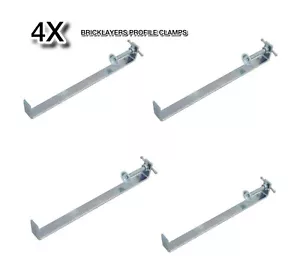 4pc Bricklayers Profile Clamps 300mm x 50mm clamps Clamps Zinc Plated Steel - Picture 1 of 6