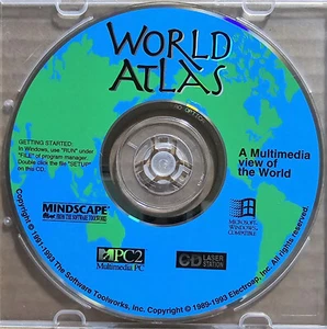 Rare Mindscape World Atlas Almanac Microsoft Windows 95 Computer Disc WinMac - Picture 1 of 2