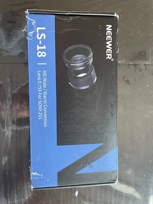Neewer LS-18 HD Wide/Macro Conversion Lens 0.75X for Sony ZV1 – Open Box - Image 1 of 3