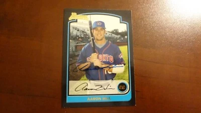 Tarjeta de béisbol Bowman Aaron Hill 2004 autografiada Foto 1 de 2