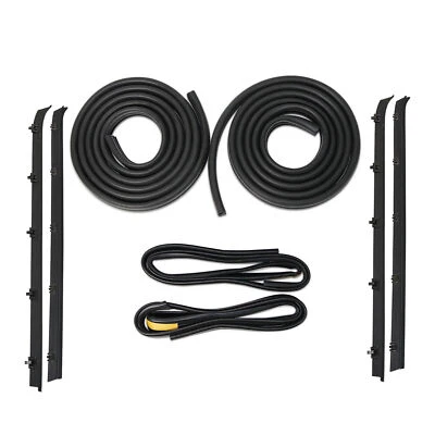 Complete Door Window Weatherstrip Seals Set Kit for 1981-1991 Chevy GMC C10 K10 - Image 1 of 4