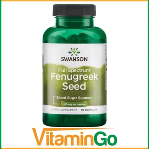 Swanson Fenugreek Seed 610mg x 90 Caps | Blood Sugar Support - Picture 1 of 3