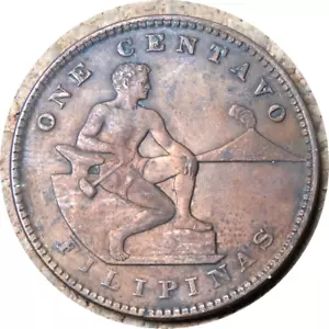 elf Philippines USA 1 Centavo 1925 M  1542 - Picture 1 of 2