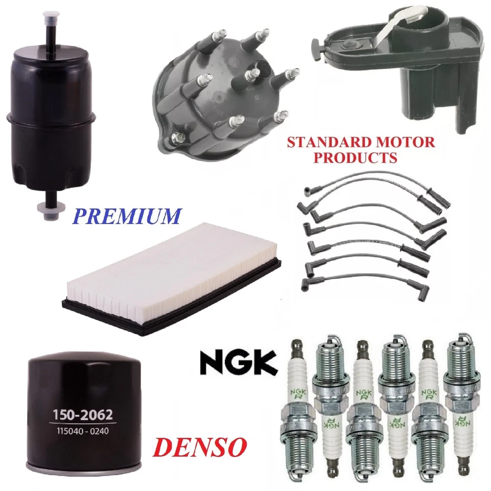 Kit de afinación filtros tapa rotor cables enchufes para Jeep Cherokee L6 4,0 L 1991-1993 Foto 1 de 1