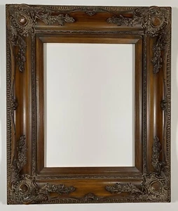 High quality ornate, 12x16, brown mahogany finish frame-painting, photo, mirror - Picture 1 of 5