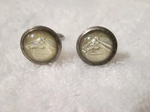 Sterling Silver Horse Cufflinks Vintage Makers Mark - Picture 1 of 5