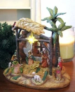 Weihnachtskrippe und stabil LED beleuchtet Fontanini 8 Zoll - Bild 1 von 5