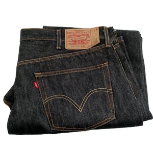 Vintage Levis 501 XX Button Fly Jean 42x32 Straight Black Wash - Picture 1 of 22