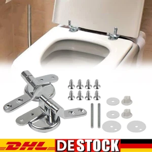 2tlg/set WC-Sitz Scharniere Befestigungssatz Klo Deckel Scharnier Befestigung - Bild 1 von 10