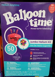 Helium Anytime Balloon Time Jumbo Helium Balloon Kit- Inflated Up To 50 Balloons - Picture 1 of 6
