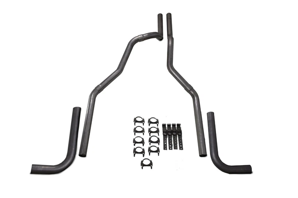 Kits de escape dobles Ford F-150 98-03 2,5" sin salida lateral silenciador Foto 1 de 1
