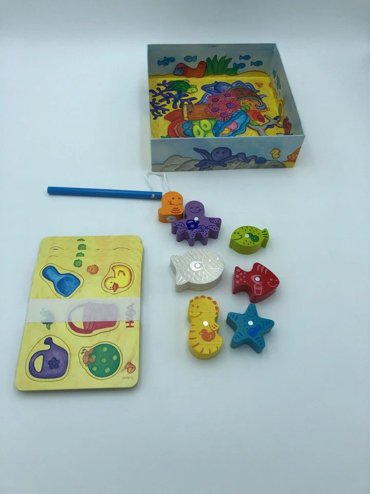 Juego de pesca de madera HABA - Juguete de motor para niños a partir de 2 años - Imagen 1 de 4