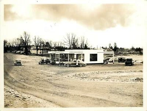 Foto anni 40 auto alla stazione di servizio McChord Field WA foto ufficiale esercito Air Corps - Foto 1 di 2