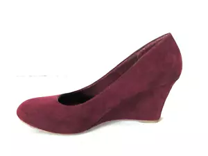 Dexflex bequeme weinrote hochhackige Pumps mit Keilabsatz Damenschuhe 9 1/2 (SW37) - Bild 1 von 9