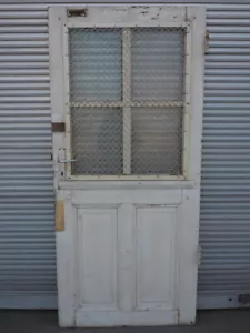Alte Ladentür Gründerzeit Lichtausschnitt DIN. rechts / 6 Füllungen / H200 B91cm - Bild 1 von 12