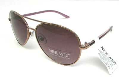 Nine West Woman's Gold Sunglasses NEW See Description S04837RNJ236 MID 100% UV  - Image 1 of 4