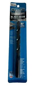 Century Bohrer 24225 Schwarzoxid Hochgeschwindigkeitsstahlbohrer Bit, 25/64 Zoll - Bild 1 von 2