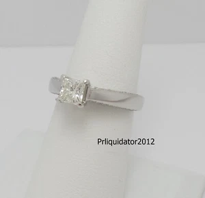 1CT Natural Diamond Anniversary Solitaire Engagement Wedding Ring 14K White Gold - Picture 1 of 12
