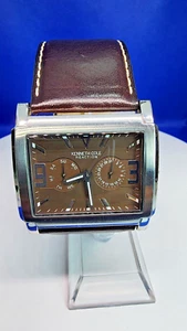 Kenneth Cole Watch KC1289 Brown Dial Brown Leather Strap - Picture 1 of 11