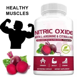 60 Capsules De Betterave Monoxyde D'azote Capsules De Renforcement Musculai. - Imagen 1 de 9