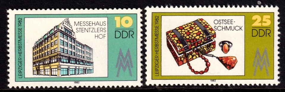 Germany DDR 1982 Leipzig Autumn Fair Complete Mint MNH Set SC 2290-2291 - Image 1 of 1