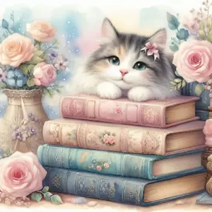 Diamond Painting Kits for Adults Cat Book Diamond Art Kits for Beginners DIY 5D - Picture 1 of 12