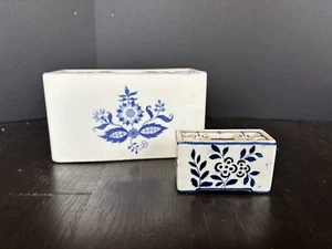 Blue Onion Ceramic Floral Brick Plus Mini Floral Block - Picture 1 of 10