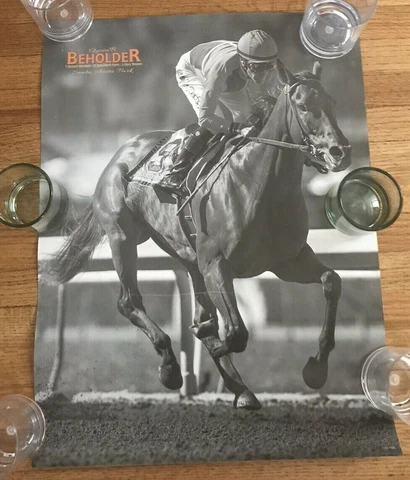 Vintage Queen B Beholder T. Richard Mandella Santa Anita Park Race Track Poster Cover