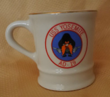 USS Yosemite Ad-19 Navy Dixie Destroyer Crest Cougar Mug Stein Vintage