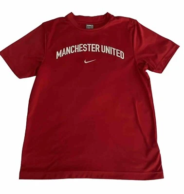 Camisa Swoosh Vintage Nike Manchester United Center Talla Mediana DriFIT Roja LEER m Foto 1 de 4