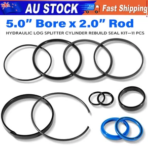 For 5.0"Bore x 2.0" Rod Cylinde Hydraulic Log Splitter Cylinder Rebuild Seal Kit - Picture 1 of 7