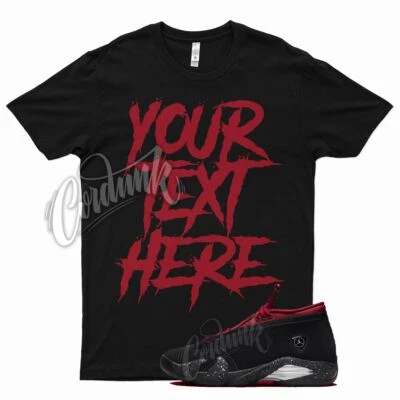  Black CUSTOM T Shirt for J1 14 Low Iconic Red Lipstick Gym Red  - Image 1 of 4