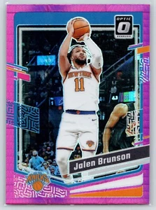 2023-24 Panini Donruss Optic Jalen Brunson Hyper Pink Prizm Knicks #158 - Picture 1 of 2