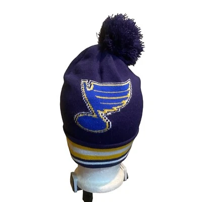 St. Louis Blues Reebok Face Off Collection Blue Stripe Toboggan Boys OSFM - Image 1 of 4