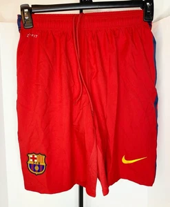 BARCELONA FC 2015/16 Nike Home Football Shorts M Mens Vintage Soccer Pants - Picture 1 of 10