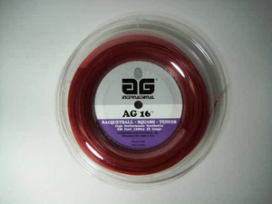 AG 16 Synthetic Gut Tennis String Reel-16-Red - Picture 1 of 1