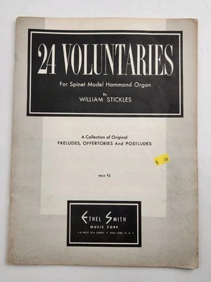24 Voluntaries Spinet Model Hammond Organ Music Spiritual Devotional W Stickles - Image 1 of 4