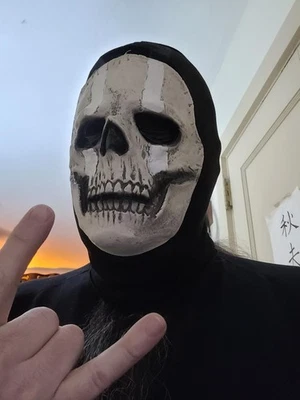 Call Of Duty Ghosts Skull Head Mask Hood COD Cosplay LARP Handmade Style 2 Lifel - Image 1 of 4