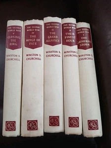 The Second World War by Winston S. Churchill Vol. 1-5 Hardcover UK PRINTINGS - Picture 1 of 1