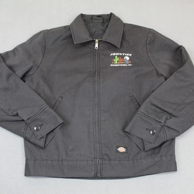 Dickies Jacket Mens Medium Black Eisenhower Quilted Lined Workwear Frontier Logo - Image 1 of 4