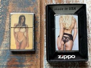 Zippo Lighter Pinup Girl Sexy Women Pinup Girl Vintage Disappearing Bikini LOT - Picture 1 of 9