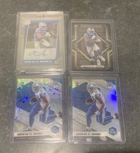 Amon Ra St. Brown Rookie Lot Rated Rookie Autogram, Obsidian & Mosaic Silver - Bild 1 von 2