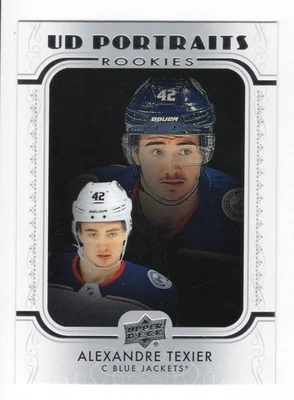 2019-20 UD Alexandre Texier UD Portraits Rookies Card P-46 Columbus Blue Jackets - Image 1 of 2