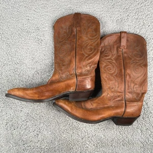 Dan Post Western Boot Men Size 9 EW Brown Leather Round Toe Cowboy (Need Insole) - Picture 1 of 13