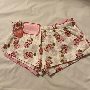 🍓 Neu mit Etikett! Damen Nostalgische Erdbeere Shortcake Schlafshorts 2er Pack Medium - Bild 1 von 6